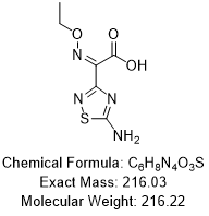 (Z)-2-(5-氨基-1,2,4-噻二唑-3-基)-2-乙氧基亚氨基乙酸（头孢洛林7位侧链）
CAS: 75028-24-9