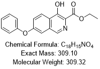 CAS: 808116-52-1
4-羟基-7-苯氧基异喹啉-3-甲酸乙酯