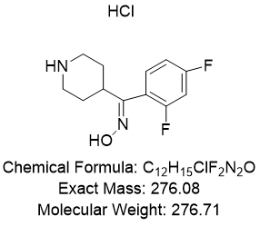 CAS: 135634-18-3
(2,4-二氟苯基)-(4-哌啶基)甲酮肟盐酸盐